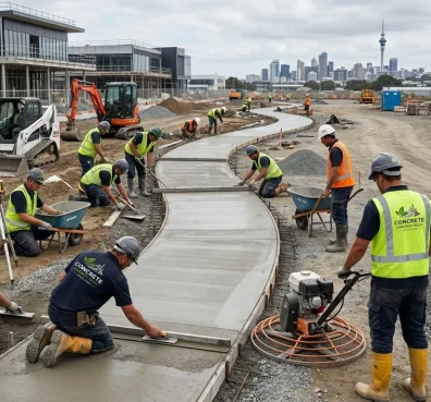 Concrete Garden Path Auckland commercial pathway project 1